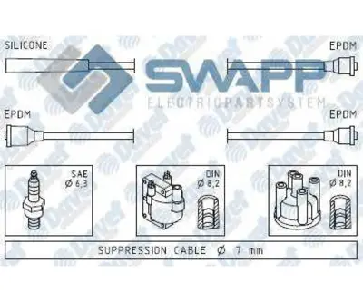 SWAPP 50144 Bujı Kablosu Suzukı Alto 10 3Silindir   #### 1292003010 1612657 T282B 51278628 1612597 PS6725 1282166 134234 300766 530042