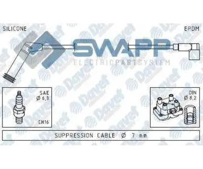 SWAPP 50179 Bujı Kablosu Pıcanto I 10 11 12v 09 G4he   #### 1320HH13 2750102D00 47235 XC1583 EC4394 2750102D10 ZK1752 6299 2742002610 OEF690