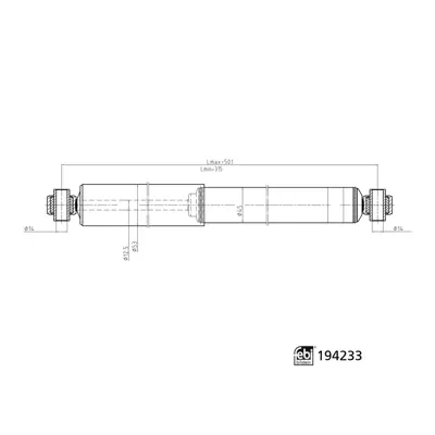 FEBI BILSTEIN 194233 Amortısör Arka A9063200131 A9063200431 JGT1132T A3715G A9063200531 9063200131 349045 A9063200931 9063200231 30K49A