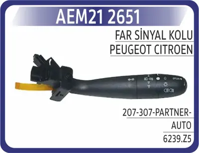 AEM 21 2651 Far Kol Cubugu P207 P307 Berlıngo Partner GM 6242A7, GM 6242F2, GM 6242QG, GM 96605602XT, GM 96605668XT, GM 96658421XT, GM 96605602XTCLS, GM 624285, GM 6239XY, GM 6239QK