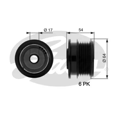 GATES OAP7083 Alternatör Kasnağı Chrysler Voyager Iıı (Rg) 2.5crd/2.5td/2.8crd 535019610 535035510 ADA1061304 ALP2401 F51107