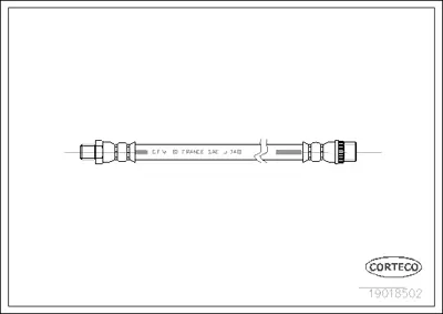 CORTECO 19018502 Fren Hortumu 440019018502 6T47018