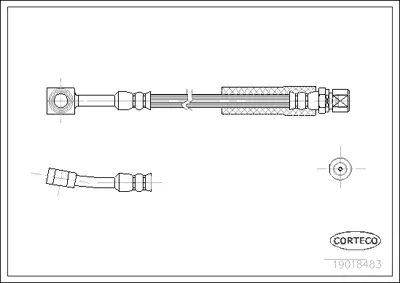 CORTECO 19018483 Fren Hortumu 1987476691 24523103203 2696 320835E1 40902696 6145620024 6T46181 FHY2092 LH0105 PHD288