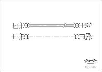 CORTECO 19018480 Fren Hortumu 6T46312 6T46777 FHY2360 LH2820 PHD105 PHD109 PHD281