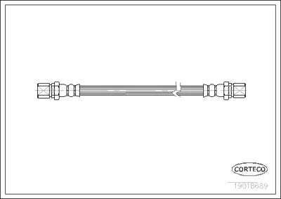 CORTECO 19018689 Fren Hortumu 1987476008 440019018689 6T46648 LH2270 PHA150 PHA241