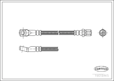 CORTECO 19018465 Fren Hortumu 1987476245 24520902503 250133E0B 6T46147 LH0230 LH0232 PHD109 PHD110