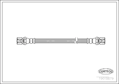 CORTECO 19018879 Fren Hortumu- Alfa Romeo 164 Opel Corsa C (F08- F68) 1.3 Cdtı (03 - 09) 1609301 195611E0 1987476030 24523302003 2691 6145620002 6145620003 6T46118 FHY2051 LH2813 PHA229