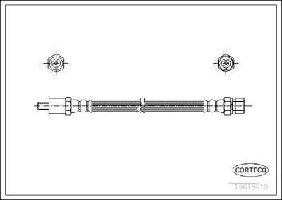 CORTECO 19018910 Fren Hortumu 1987476146 24511504003 24523502503 4001600J 6T46099 FHY2015 LH0912 PHB118 PHB212