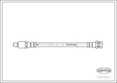 CORTECO 19018911 Fren Hortumu 1987476130 6T46097 FHY2016 LH0327 PHB120