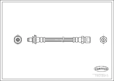 CORTECO 19018915 Fren Hortumu- Alfa Romeo 164 Opel Astra F Classıc Hatchback 1.6 I 16v (98 - 02) 1987476564 200443E0 24511701953 2492 40902492 6145620029 6T46187 6T47085 FHY2161 LH0464 LH3796 PHB286 PHB342