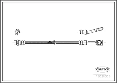 CORTECO 19030328 Fren Hortumu- Alfa Romeo 164 Opel Combo Body / Estate 1.3 Cdtı 16v (05 - >) 10224 11140335016 1987476202 24525602983 299E865E11 600308 6145620030 62910224 6T47841 FHY2476 LH6233 PHD474