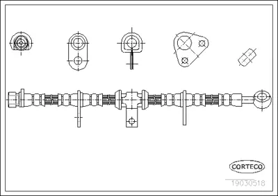 CORTECO 19030518 Fren Hortumu 440019030518 LH3289 PHD136 PHD186