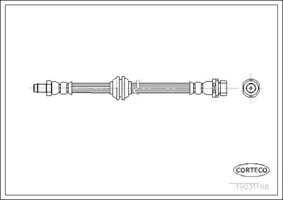 CORTECO 19031168 Fren Hortumu 12573 24512404103 410E461E1 4P183 6T47849 70912573 7145250026 FHY2230 LH6363 PHB430