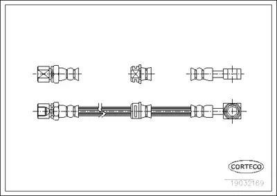 CORTECO 19032169 Fren Hortumu 1987476644 2493 390E845E1 6145620027 6606043 6T47396 83725703883 FHY2237 LH0273 PHA337