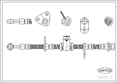 CORTECO 19032232 Fren Hortumu 1987476755 6T47296 LH0170 PHD100 PHD331