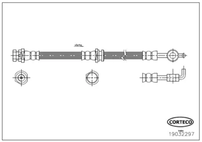 CORTECO 19032297 Fren Hortumu 1987476966 418E865E11 6T46278 6T46279 FHY2323 LH3272 LH6182 LH6315 PHD122 PHD332