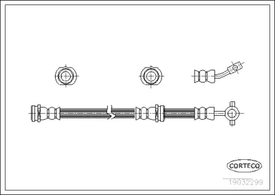 CORTECO 19032299 Fren Hortumu 1987481108 LH0268 PHD544
