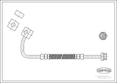 CORTECO 19032371 Fren Hortumu 1987476984 484E865E13 FHY2818 LH6172 PHD451 T30158