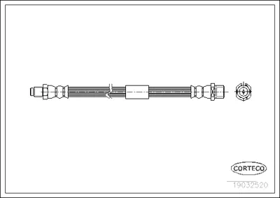 CORTECO 19032520 Fren Hortumu 1987476974 83711901803 LH6077 PHA229