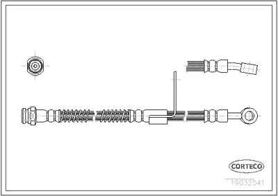 CORTECO 19032541 Fren Hortumu 1987476900 504E865E15 6T47280 FHY3145 LH6044 PHD617 PHD7064