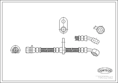 CORTECO 19032582 Fren Hortumu LH0460 PHD408