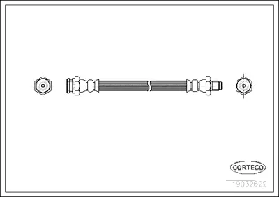 CORTECO 19032622 Fren Hortumu 6T46346 LH2023 LH2259 PHB116
