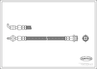 CORTECO 19032693 Fren Hortumu 6T46411 LH0150 PHD712