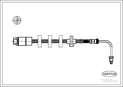 CORTECO 19032700 Fren Hortumu 1987481264 440019032700 6T46783 LH0355 LH0356