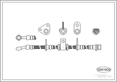 CORTECO 19032742 Fren Hortumu 440019032742 LH6036 PHD190