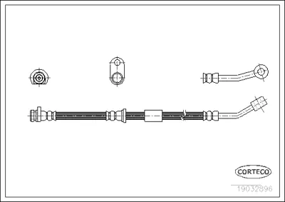 CORTECO 19032896 Fren Hortumu 1987481382 LH6698 PHD7087