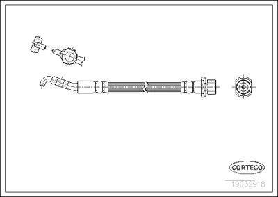 CORTECO 19032918 Fren Hortumu 1987481909 LH6763 PHD1082