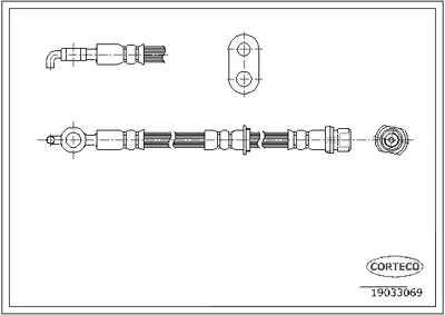CORTECO 19033069 Fren Hortumu 6T47503 LH6435 PHD697