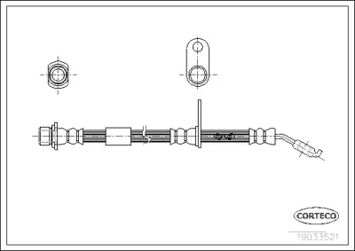CORTECO 19033521 Fren Hortumu 449E865E11 6T47586 LH6352 PHD433