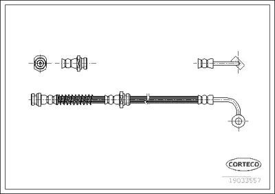 CORTECO 19033557 Fren Hortumu 1987481393 24529804653 FHY3259 PHD1097 T30131