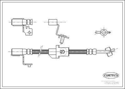 CORTECO 19033596 Fren Hortumu LH0100