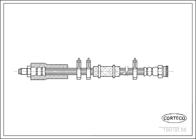 CORTECO 19018138 Fren Hortumu 1987476548 24511203623 6T46408 FHY2128 LH3631 PHB190