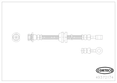 CORTECO 49372174 Fren Hortumu 1987481B14 24528603453 ADG053300 T10018
