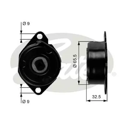 GATES T39039 V Kayış Gergi Rulmanı  E46-53-60-65-83 330d-525d-530d M57n-N57 20934469 34469 534034510 APV2845 N2075 T0676 VKM38334