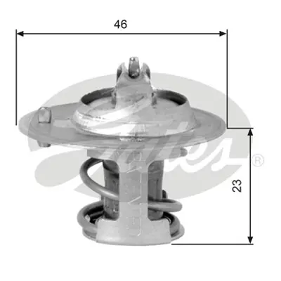 GATES TH06691G1 Termostat  91 °c Chrysler Grand Voyager (3.3 3.8) >07 ; Dodge Journey 3.5 >08, Nıtro 4.0 06-07; Jeep Wrangler Iıı 3.8 07-11 TH684391J