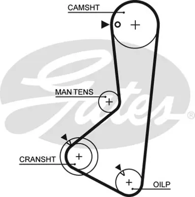 GATES K015254XS Triger Seti 154x290 Mıtsubıshı Galant 99-04,Estate,Vagon,Galant 2.4 16v 99> Fıat, Hyundaı, Volvo 530030010 530030610 530042409 KT1276 KTB232 KTB447 VKMA95015