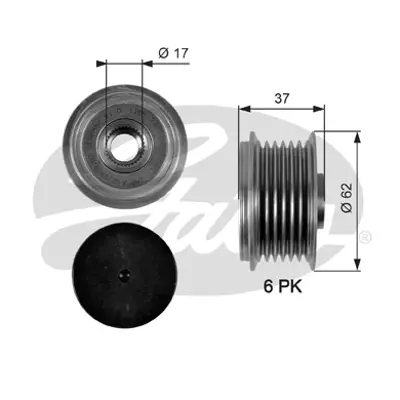 GATES OAP7105 Alternatör Kasnağı Ford-Focus St170 (Daw, Dbw) 03.02-11.04 535010010 F51094 ZN5524