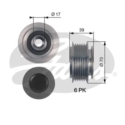 GATES OAP7143 Alternatör Kasnağı Audı A6 (4f2, C6) 2.8 Fsı, 3.0 Tfsı Quattro 2009-2011 101765 30937982 37982 535020110 F00M992709 F00MA47700 F51149 VKM03123