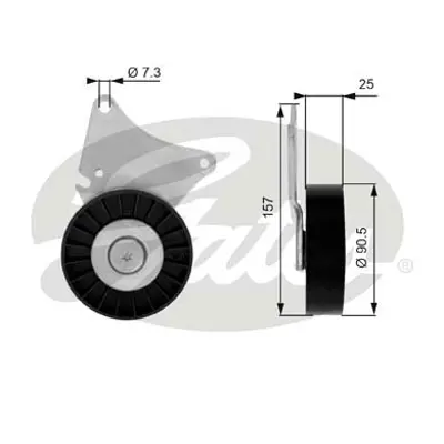 GATES T36030 V Kayış Gergi Rulmanı  Cıtroen Berlıngo, Xantıa, Xsara, Zx Peugeot 306, 406, Partnerspace 1.8 06.95 1620024 19354 532013910 62919354 APV1008 T0202 VKM33026