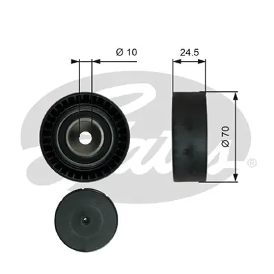 GATES T38071 V Kayış Gergi Rulmanı Bmw 3,5,7,X3,X5,Z3 (E36,E46,E39,E60) Skoda Felıcıa (1.3 1.8 1.9 2.0 2.2 B.) 140492 1626053 20030009 3001UR 3141120000 532000110 6051 APV2109 N1301 T0010 VKM38004