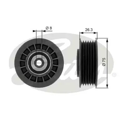 GATES T38092 V Kayış Gergi Rulmanı  M102 190 (W201), E (W124, S124, W210, S210), G (W461, W463), S (W140, C140, W126) 2.0-5.0 10.82- 10030001 140209003 1626143 2248 532002510 APV2112 N847 T0012 VKM38012