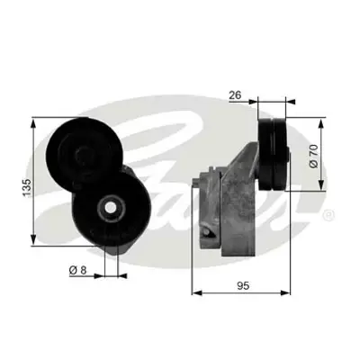 GATES T38430 Land Rover Freelander 2.0 4x4 Gergi Rulmanı 1626115 534013930 APV2321 T0390 VKM37005