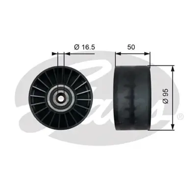 GATES T38678 V Kayış Gergi Rulmanı  Mercedes-O 404, Mercedes-Tourısmo, Mercedes-Cıtaro-Otobüs 10030009 408UR 532003210 6371 TK044