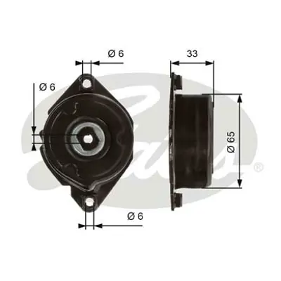 GATES T39013 V Kayış Gergi Rulmanı  Bmw E46 M47n 20927381 27381 534017310 APV3050 N1961 T0078 VKM38305