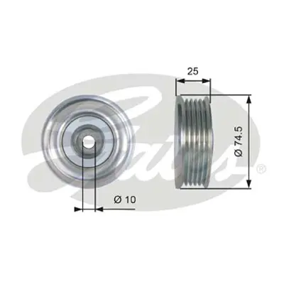 GATES T39285 V Kayış Gergi Rulmanı  Mıtsubıshı Carısma, Pajero, Space Star 1.6 1.8 B. / 1.6 1.8 D. VKM65016