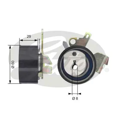 GATES T43074 Triger Gergi Rulmanı Cıtroen C5 I (Dc) 2.0 16v Hpi (Dcrlzb) 01-04  Peugeot 406 (8b) 2.0 16v Hpi 01-04 40106 531075510 64940106 973ST ATB2528 HTG346